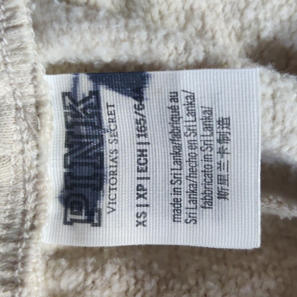 Victoria's Secret PINK XS Joggers BEIGE NWOT - Picture 4 of 5